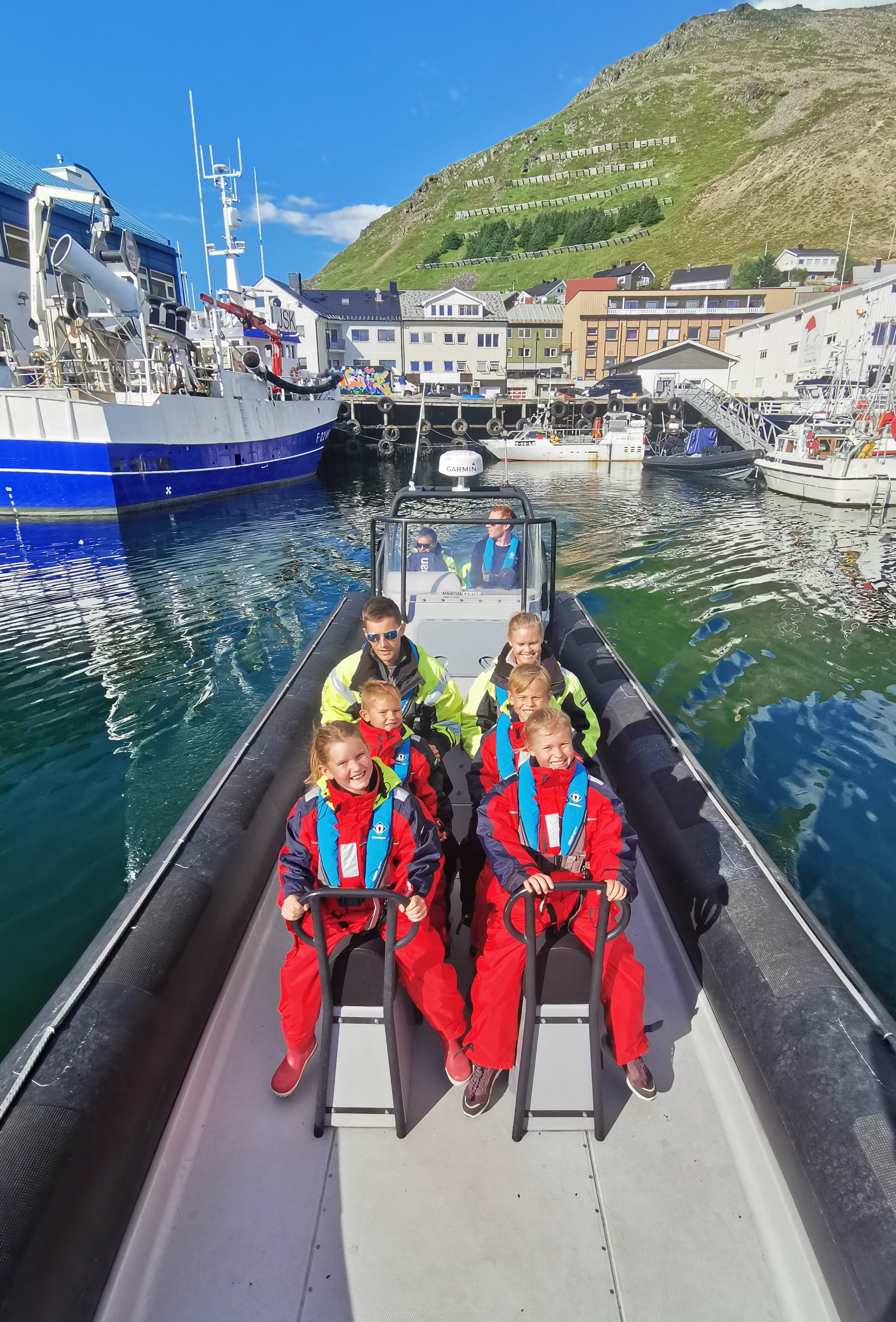 Deep sea rafting with RIB at North Cape
