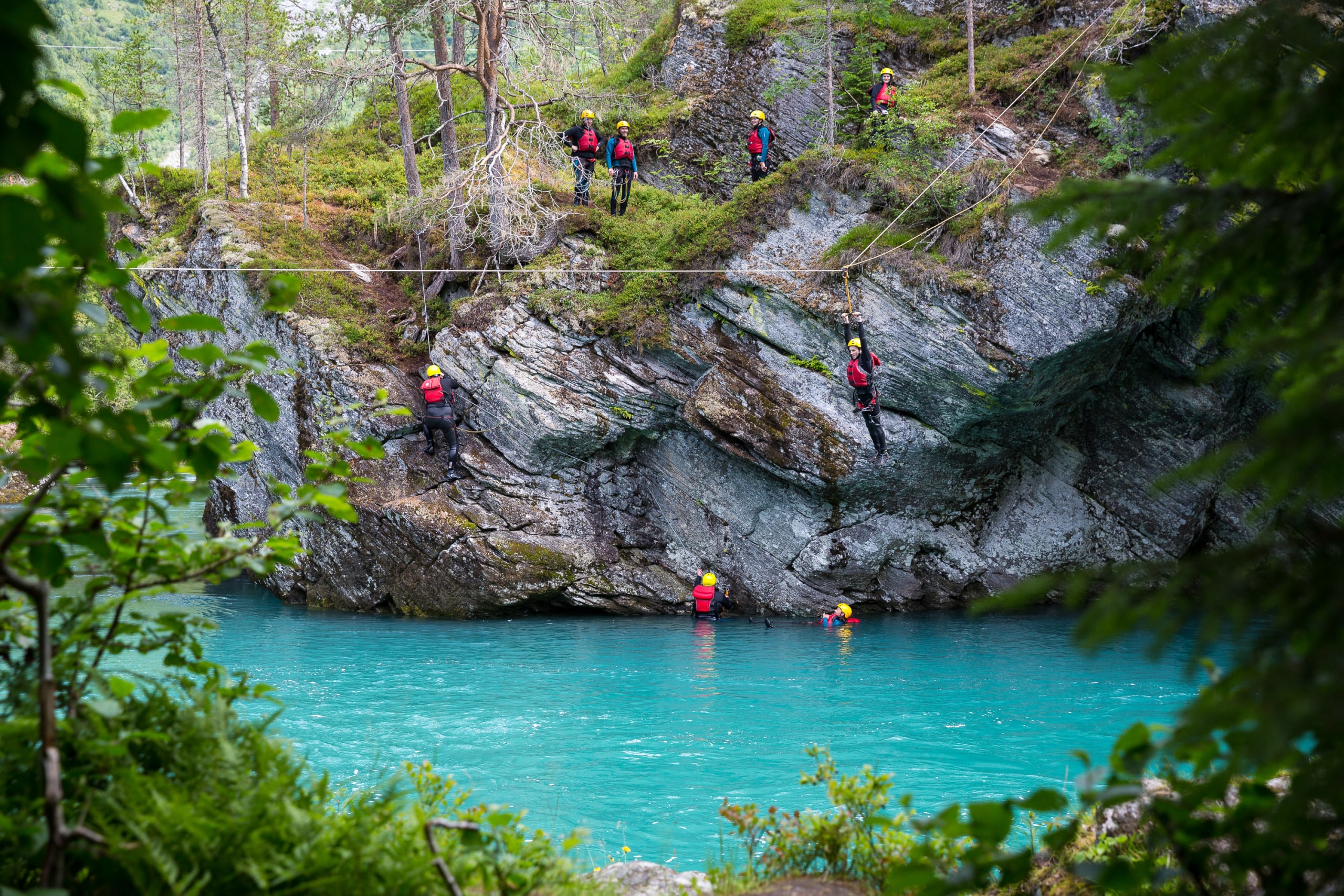 Canyoning at Gudbrands Canyon outside Valldal