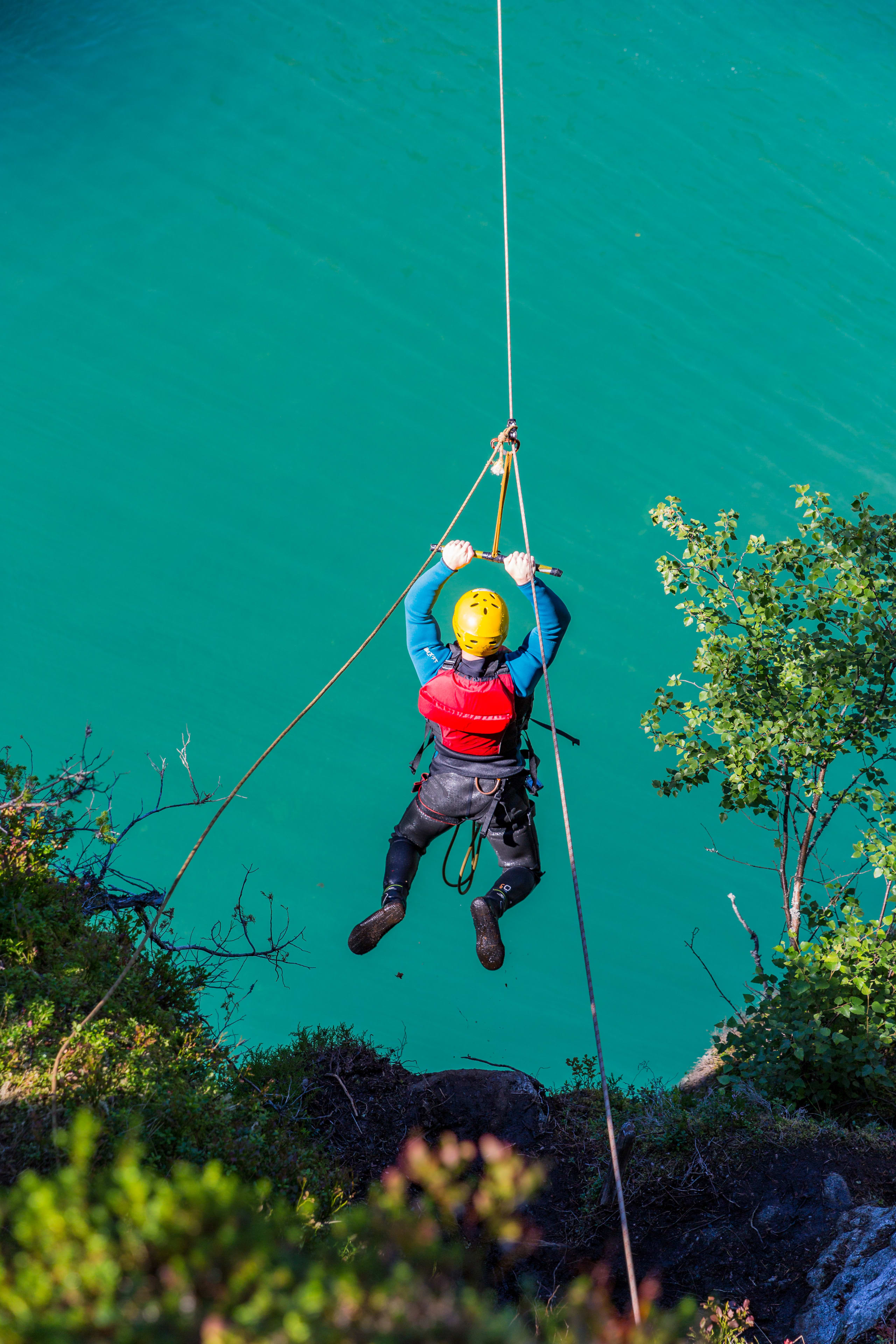 Canyoning at Gudbrands Canyon outside Valldal