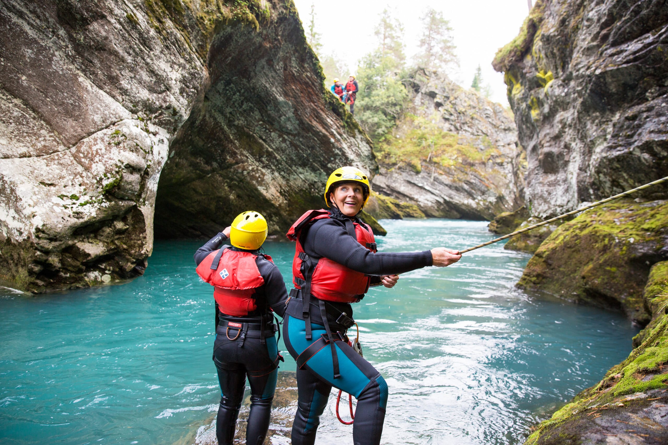 Canyoning at Gudbrands Canyon outside Valldal