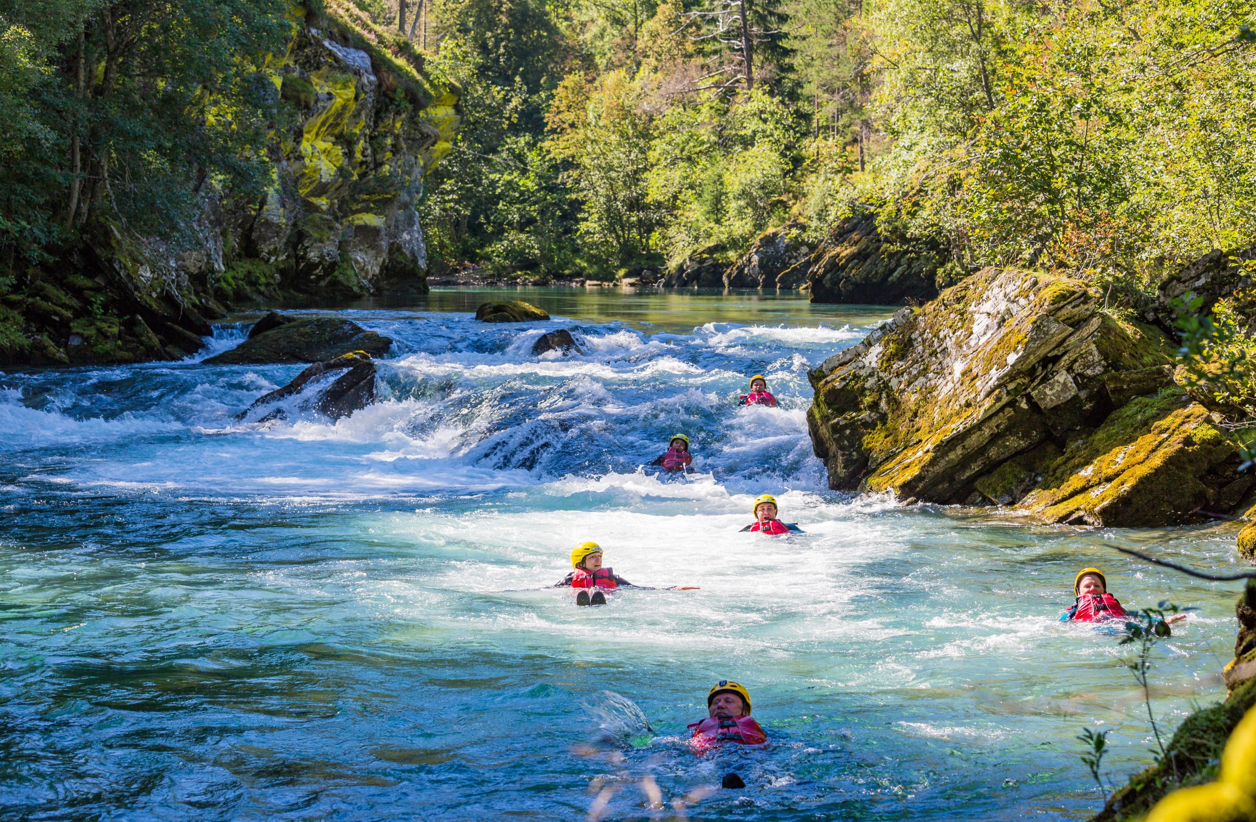 Canyoning at Gudbrands Canyon outside Valldal