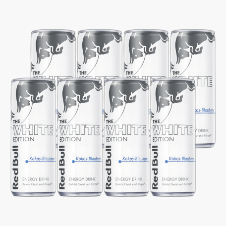 Red Bull Energy Drink White Edition Kokos Blaubeere 0,25l Dose x8
