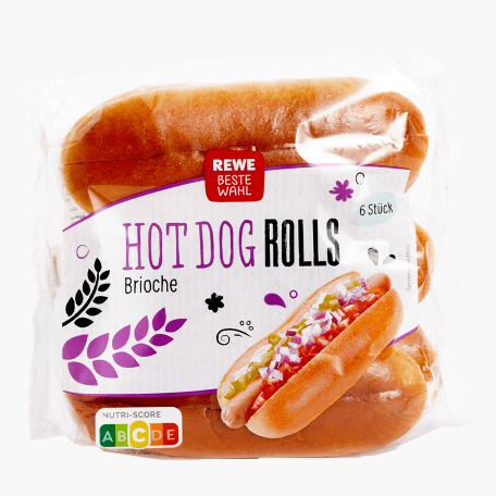 Rewe Hot Dog Rolls Brioche 6 Stk. 270g