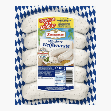 Zimmermann Münchner Weißwürste 5x60g