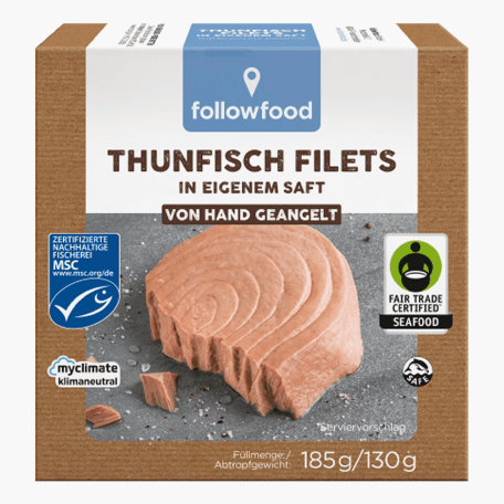 Followfish MSC Thunfisch-Filets Natur in eigenem Saft 185g