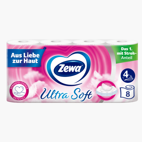 Zewa Toilettenpapier Ultra Soft 4-lagig 8x150 Blatt