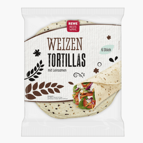 Rewe Tortilla Wraps mit Leinsamen 432g