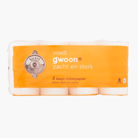 G'woon Toiletpapier 3-laags 8st