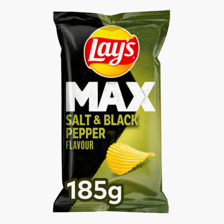 Lay's Max Salt & Black Pepper Chips 185g