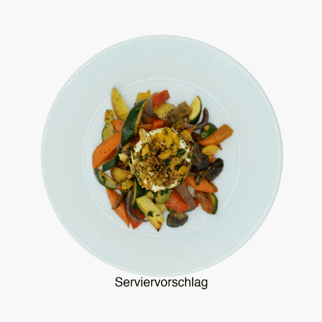 Brousins Homemade Ziegenkäse mit Würz-Crunch und mariniertem Grillgemüse 305g