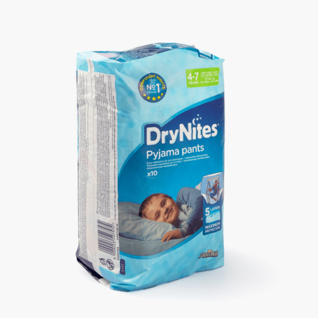 Huggies DryNites® Absorberende Nachtbroekjes Boys - 4 tot 7 Jaar 10st Huggies DryNites® Absorberende Nachtbroekjes Boys - 4 tot 7 Jaar 10st