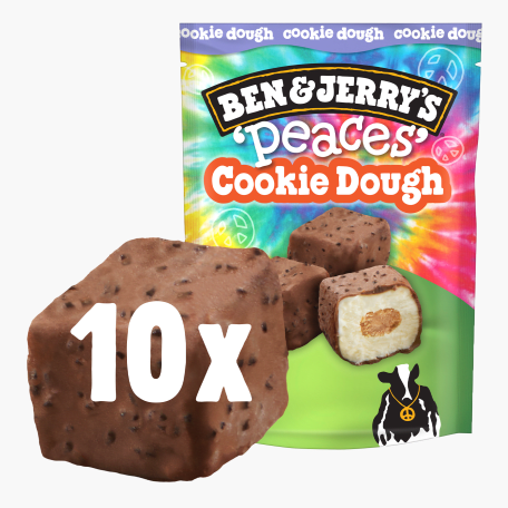 Ben & Jerry's Ice Cream Cookie Dough Peaces 160ml (10 Stück)
