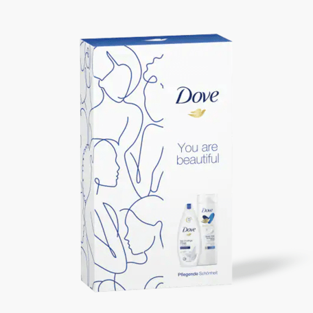 Dove Geschenkset Duschgel 250ml + Body Milk Reichhaltige Pflege 400ml