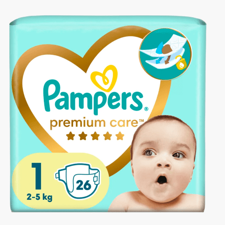 Pampers Premium Protection Luiers Maat 1 26st Pampers Premium Protection Luiers Maat 1 26st