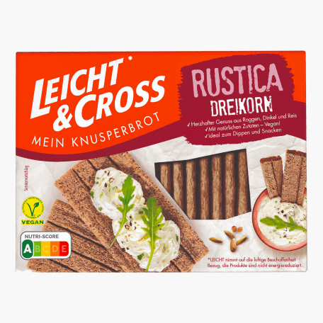 Leicht&Cross Knusperbrot Rustica Dreikorn 130g