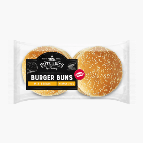 Butcher's Sesam Burger Buns 4 Stk. 300g