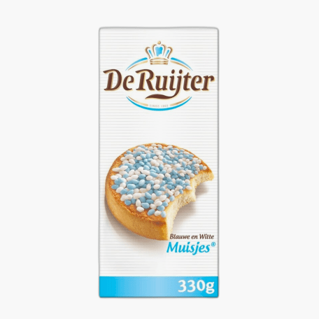 De Ruijter Muisjes Blauwe & Wit 330g De Ruijter Muisjes Blauwe & Wit 330g