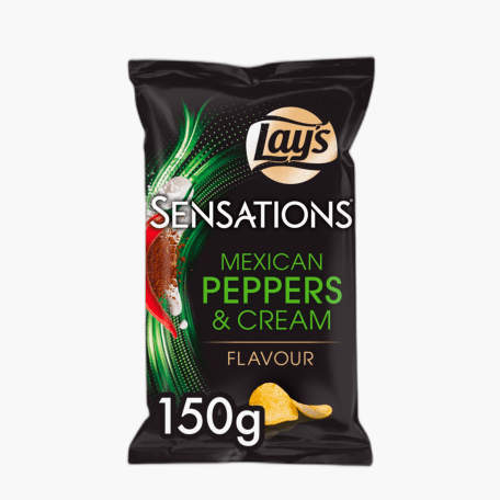 Lay's Sensations Mexican Pepper & Cream Chips 150g