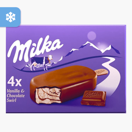 Milka Vanilla & Chocolate Swirl 400ml (4x100ml)