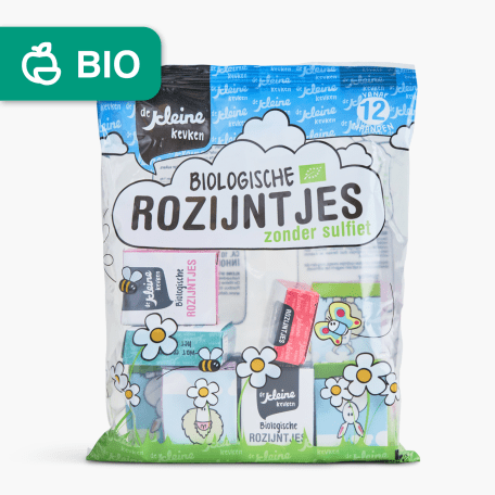 De Kleine Keuken Biologische Rozijntjes Zonder Sulfiet vanaf 12 Maanden 140g De Kleine Keuken Biologische Rozijntjes Zonder Sulfiet vanaf 12 Maanden 140g