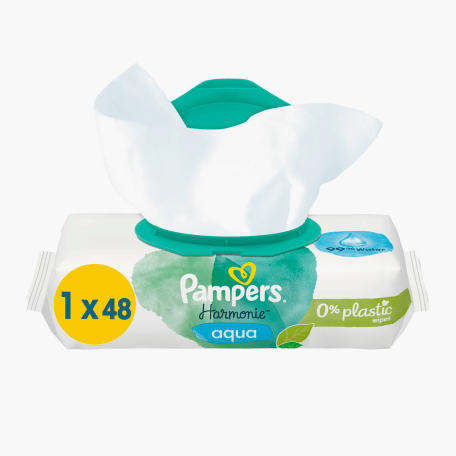 Pampers Harmonie Babywipers Aqua 48st Pampers Harmonie Babywipers Aqua 48st
