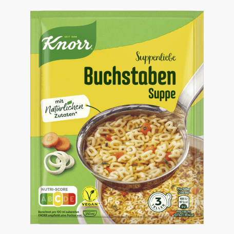 Knorr Suppenliebe Buchstaben Suppe ergibt 750 ml