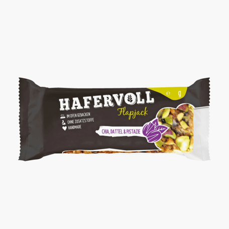 Hafervoll Flapjack Chia Dattel & Pistazie 65g
