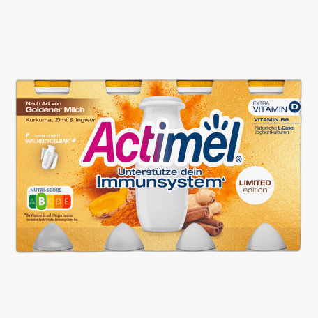 Danone Actimel Goldene Milch Kurkuma Zimt Ingwer 8x100g