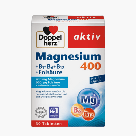 Doppelherz Magnesium 400 + B1 + B6 + B12 + Fols. 30 Tbl.