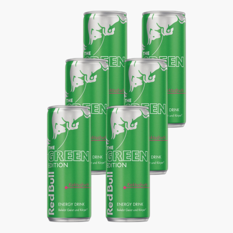 Red Bull Energy Drink Green Edition Kaktusfrucht 0,25l Dose x6