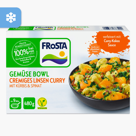 Frosta Gemüse Bowl Cremiges Linsen Curry Vegan 480g
