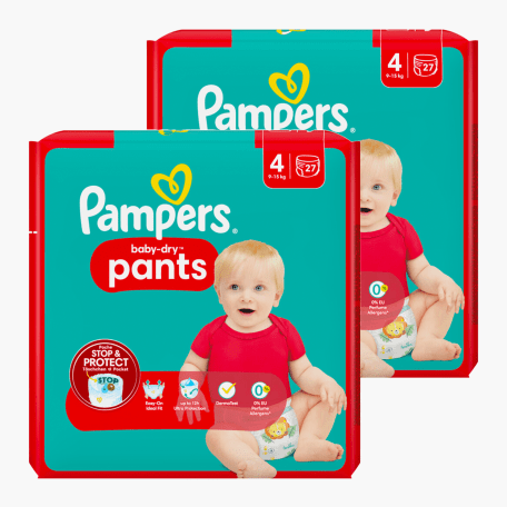 Pampers Baby Dry Pants Luierbroekjes Maat 4 27st 2x Pampers Baby Dry Pants Luierbroekjes Maat 4 27st 2x