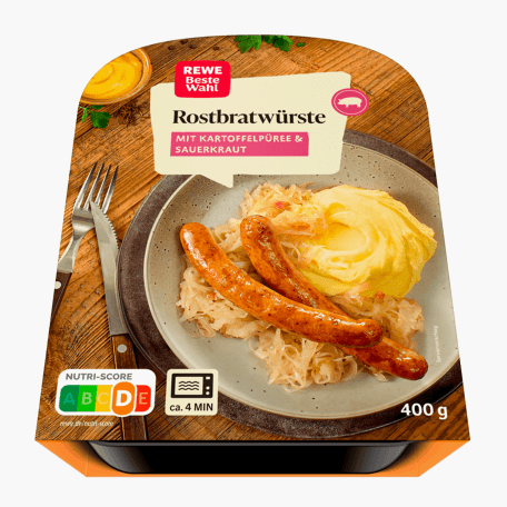 Rewe Beste Wahl Rostbratwürste mit Sauerkraut 400g