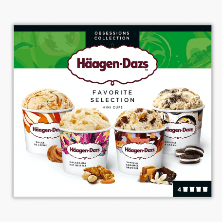 Häagen-Dazs Favorite Selection Mini Cups 380ml (4x95ml)
