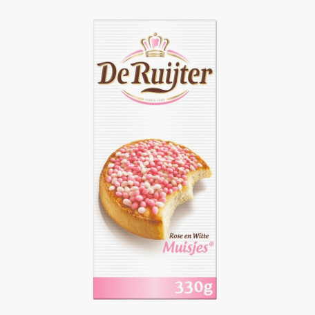 De Ruijter Muisjes Roze & Wit 330g De Ruijter Muisjes Roze & Wit 330g