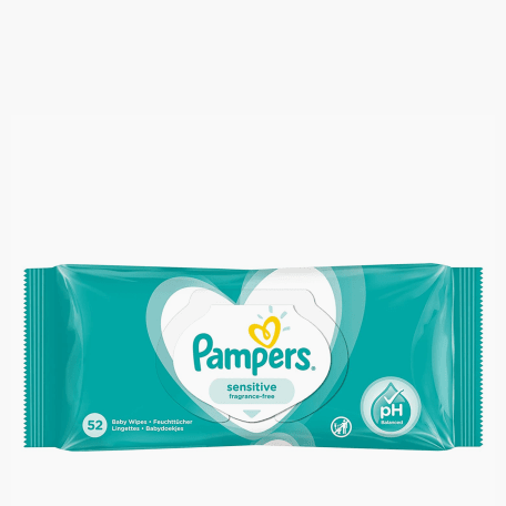 Pampers sensitive babydoekjes 52st Pampers sensitive babydoekjes 52st