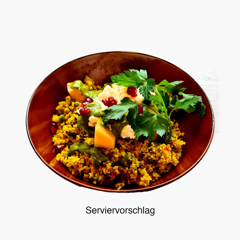 Couscous-Salat mit Feta, Melone und Granatapfelkernen 460g