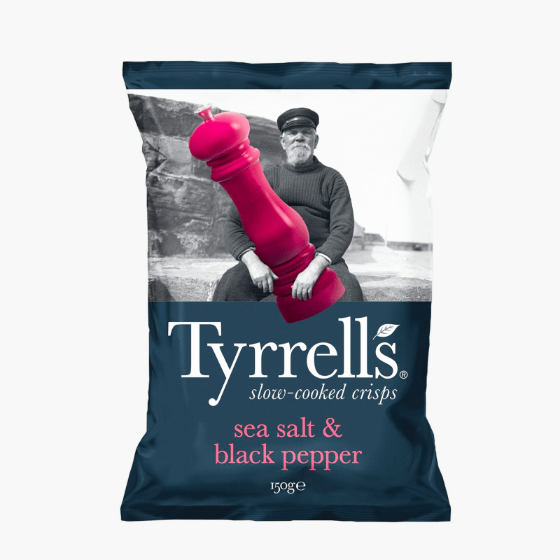 Tyrrell's - Chips au poivre noir et sel de mer (150g)