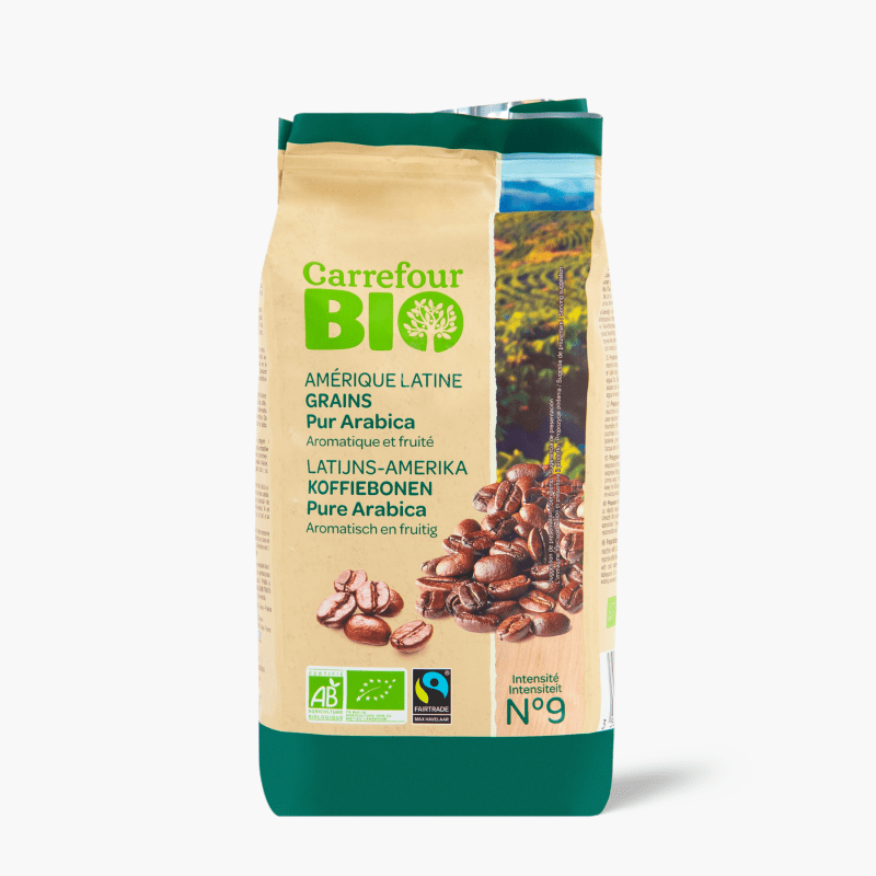 Carrefour Bio - Café en grains Pur Arabica Amérique Latine (500g)