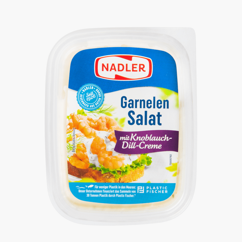 Nadler Salat Garnelen mit Knoblauch-Dill-Creme 125g