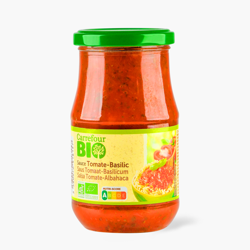 Carrefour - Sauce tomate Bio au basilic (350g)