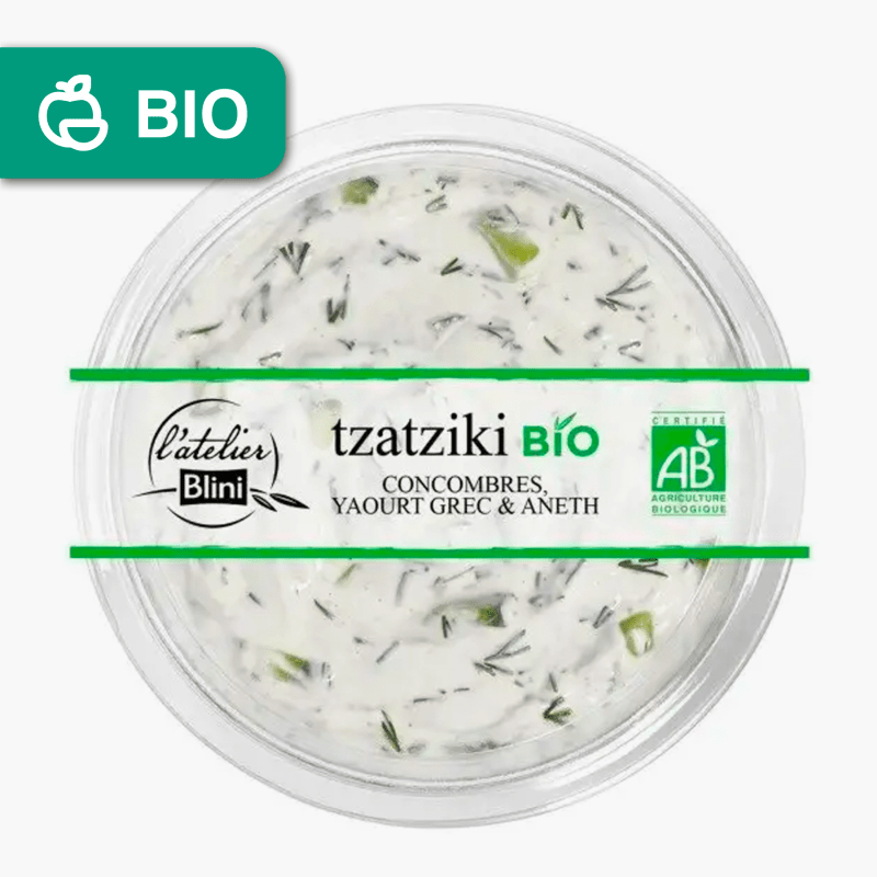 L'Atelier Blini - Tzatziki Bio, concombre, yaourt grec et aneth (160g)