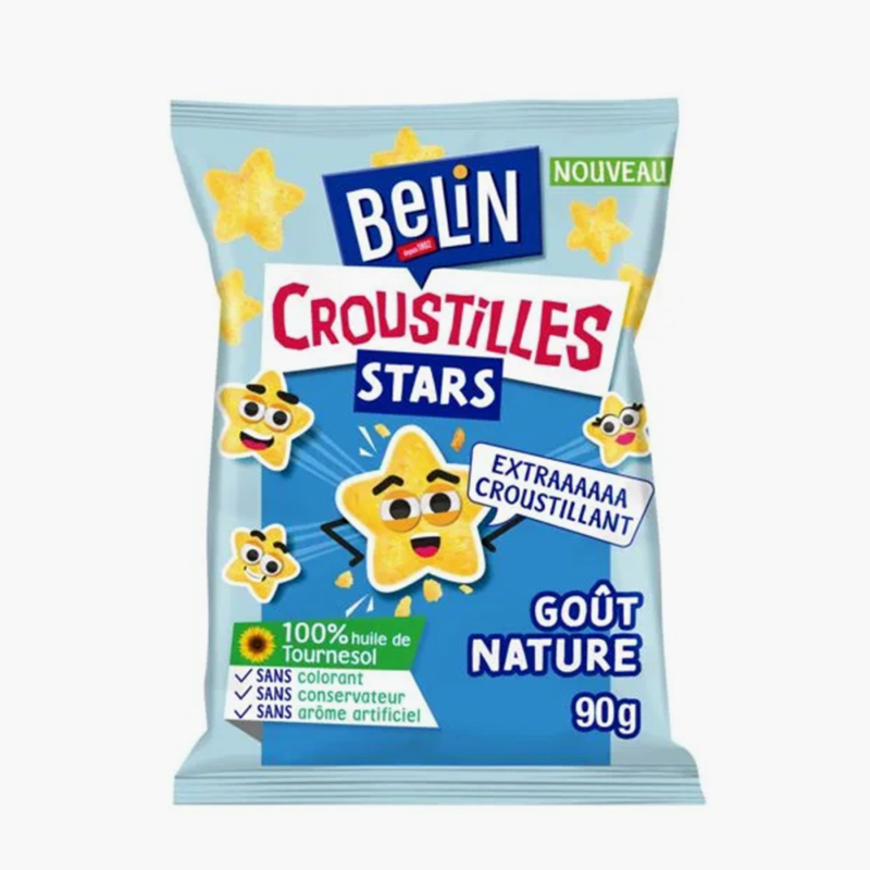 Belin - Biscuits apéritifs Croustilles Stars goût nature (90g)