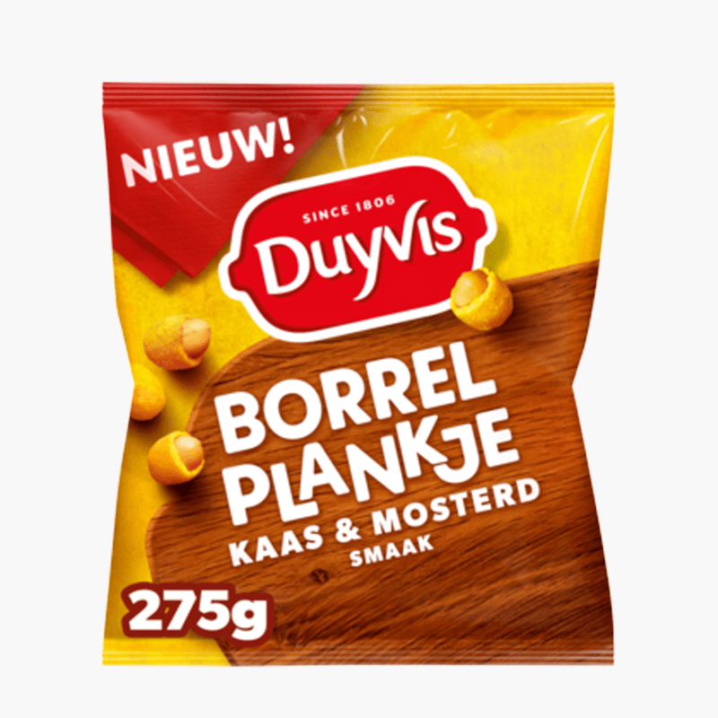 Duyvis Borrelnootjes Pinda Noten Kaas & Mosterd 275 gr