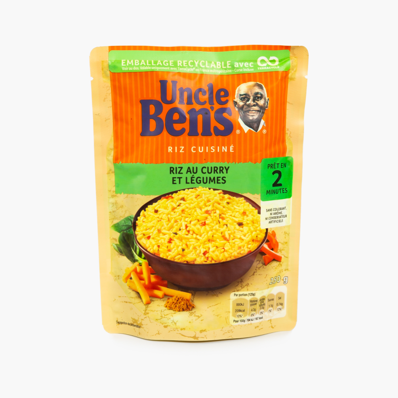 Uncle Ben's - Riz curry & légumes micro-ondes (250g)