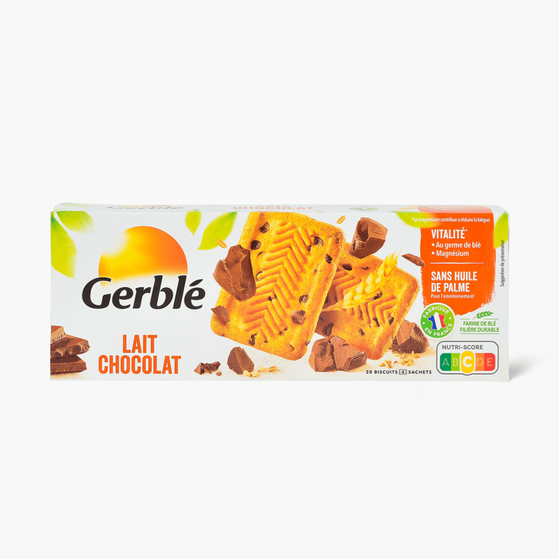 Gerblé - Biscuits pépites de chocolat au lait (230g)