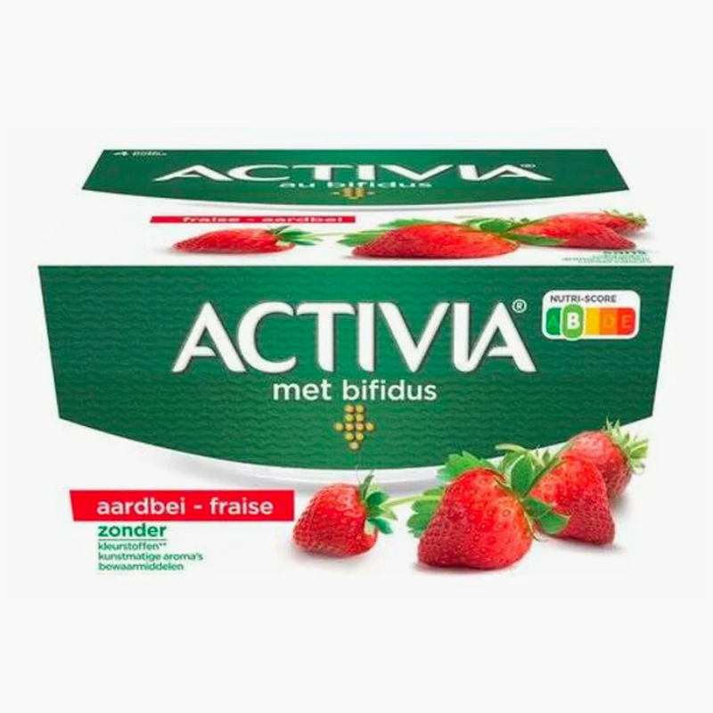 Activia Yoghurt aardbei 4x125g