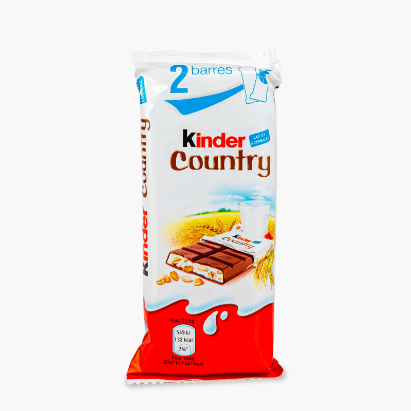 Kinder Country - 2 barres chocolatées céréales (47g)