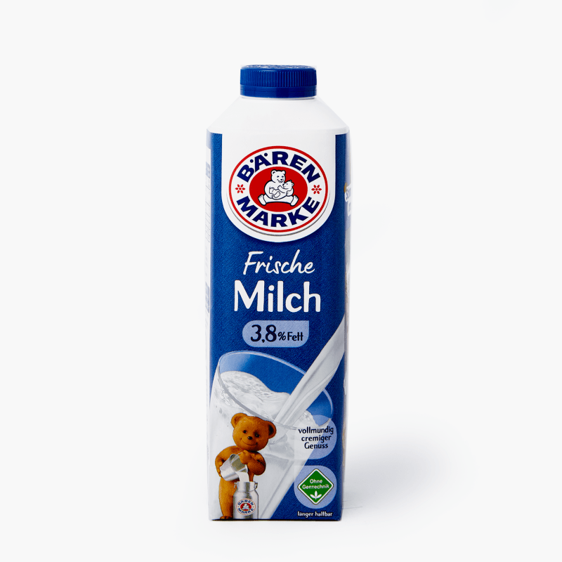 Bärenmarke Vollmilch 3,8% Fett. 1l