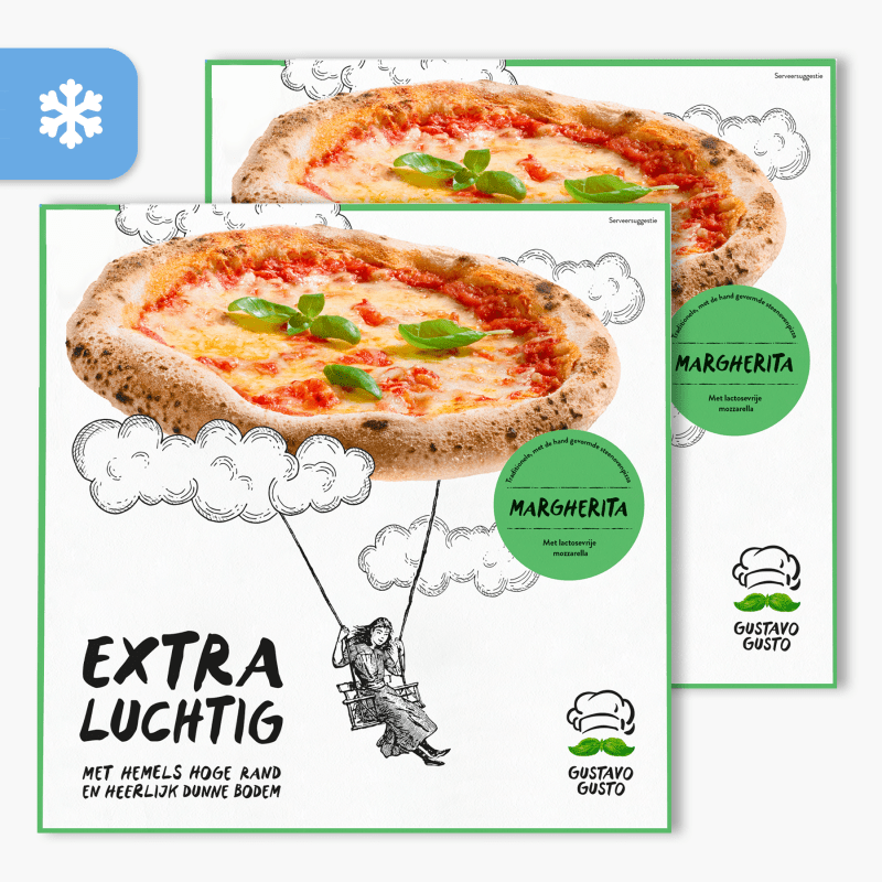 Gustavo Gusto Extra Luchtige Pizza Margherita 2x